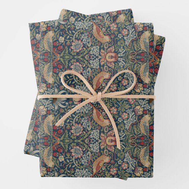William Morris : Papier d'enveloppement de fraises (En situation)
