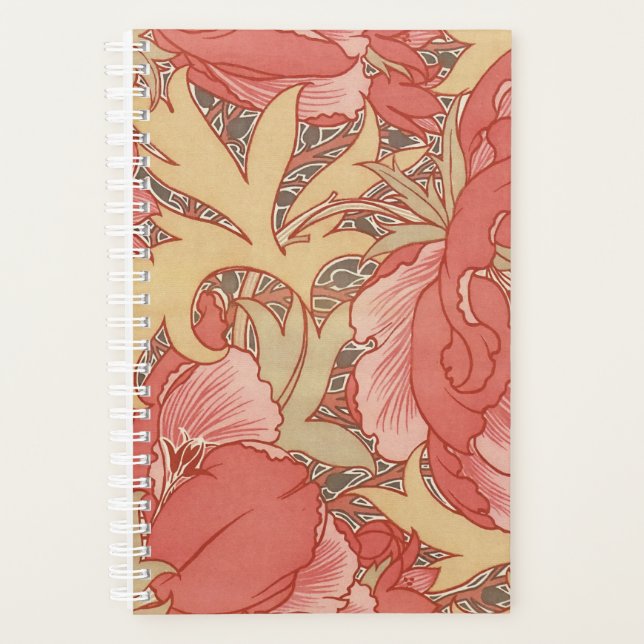 William Morris Poppies Floral Art Nouveau Motif (Devant)