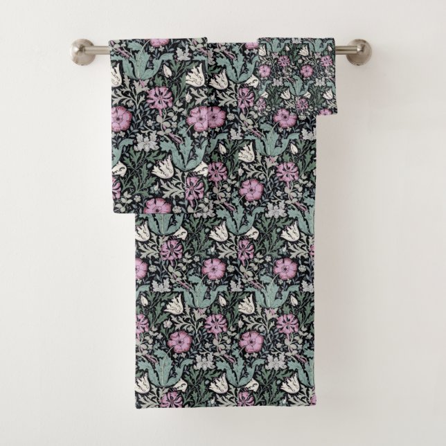 William Morris Poppy Botanique Victorien Rose  (En situation)
