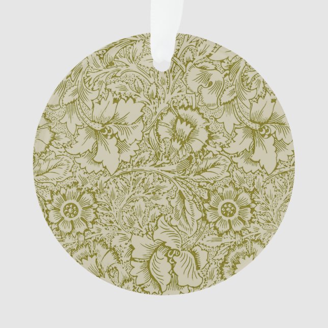 William Morris Poppy Classic Floral Green (devant)