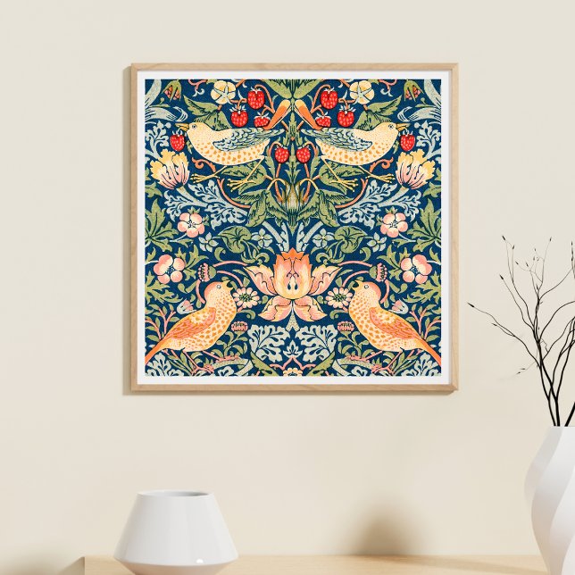 William Morris poster carré fraise (Créateur téléchargé)