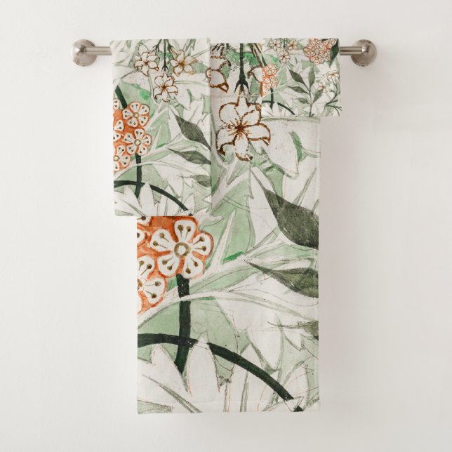 William Morris Serviettes de bain florales Art Nou (En situation)