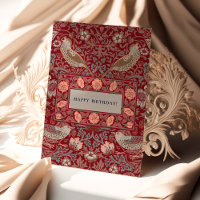 William Morris Strawberry Thief Carte d'anniversai