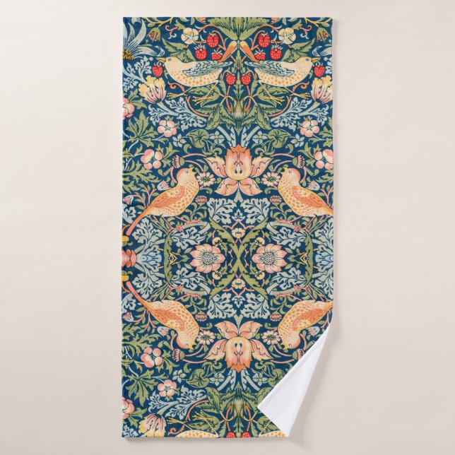 William Morris Strawberry Thief Motif floral (Serviette de bain)