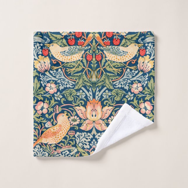 William Morris Strawberry Thief Motif floral (Gant de toilette)