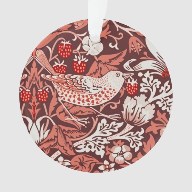 William Morris Strawberry Thief Oiseau en Terracot (devant)