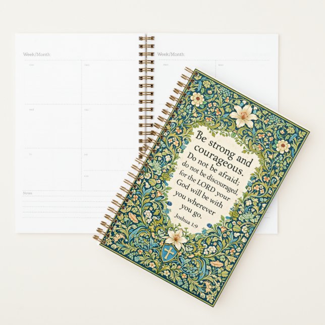 William Morris style floral and scripture (Devant avec enveloppe)