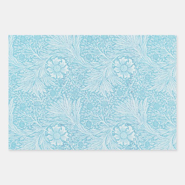 William Morris Style papier d'enveloppement bleu V (Devant)