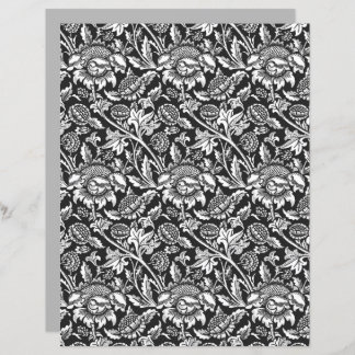 William Morris Sunflowers, noir, blanc et gris
