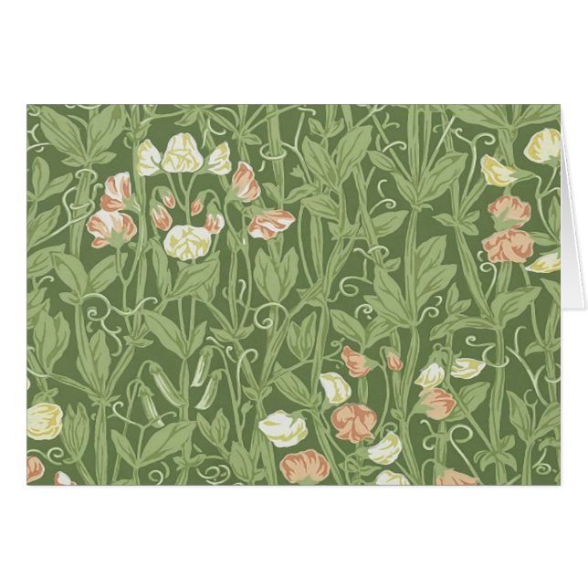 William Morris Sweet Pea Floral Design (Devant horizontal)