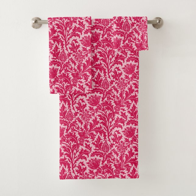 William Morris Thistle Damask, Fuchsia Pink (En situation)