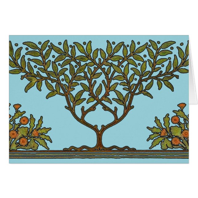 William Morris Tree Frieze Fond d'écran floral (Devant horizontal)