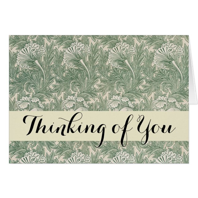 William Morris tulip fond textile vert (Devant horizontal)