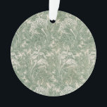 William Morris tulip fond textile vert<br><div class="desc">William Morris conçoit le motif textile Tulip en 1875. La motif est décorée dans un style art floral,  dans des tons verts fluides,  et comprend une tulipe.</div>