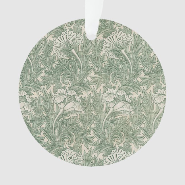 William Morris tulip fond textile vert (devant)