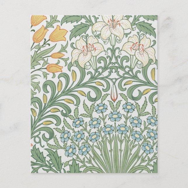 William Morris - Tulipes & Lilies Motif Floral (Devant)