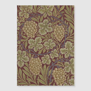 William Morris Vine Grappe Rouge Vert Art