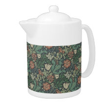 William Morris Vintage Floral Rose Green Compton