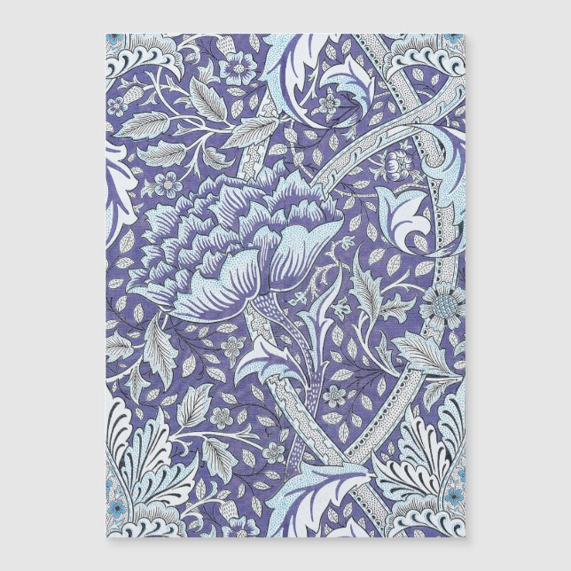 William Morris Windrush motif floral bleu (Devant)