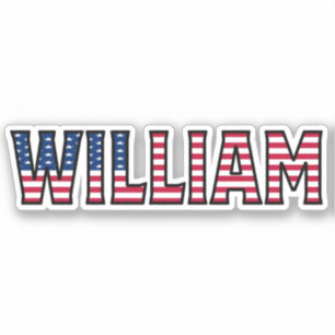 William Prénom USA Sticker Stickerset