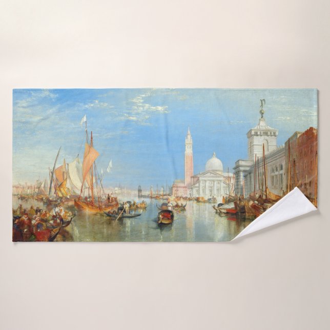 William Turner - Venise, le Dogana et San Giorgio (Serviette de bain)