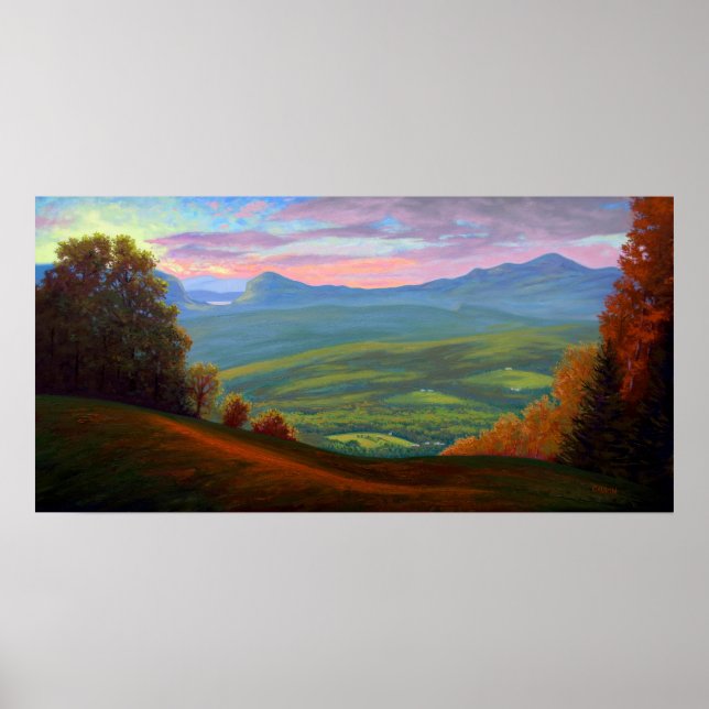 Willoughby Lake de Burke Mountain Poster (Devant)