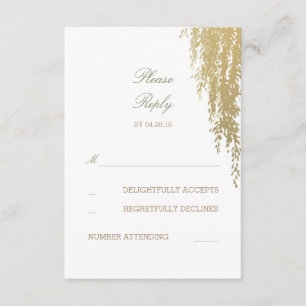Willow Tree Elegant Wedding Cartes de réponse