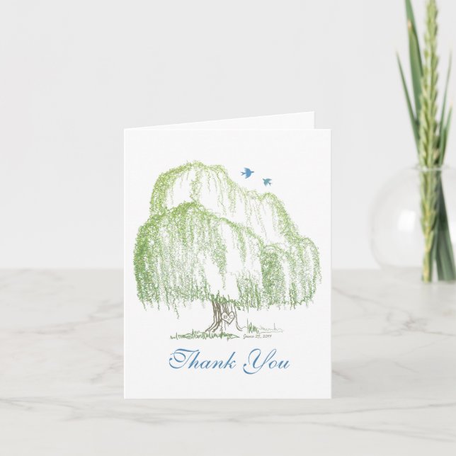 Willow Tree Mariage Merci Cartes (Devant)