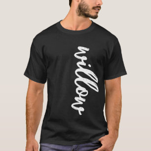 Willow Word de script cool   T-shirt personnalisé 