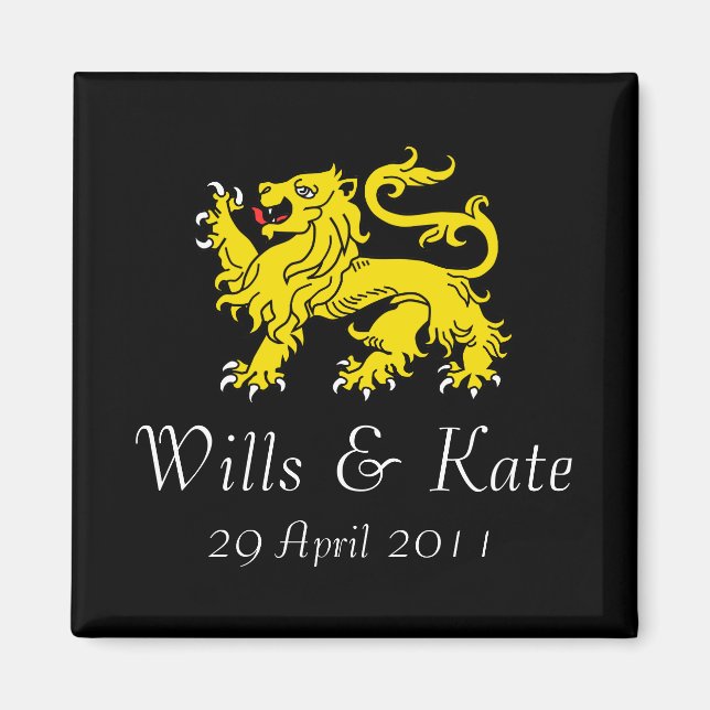 Wills et Kate Royal Mariage Magnet commémoratif (Devant)