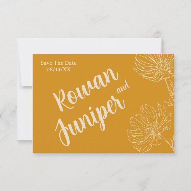 Willy Yours Rustic Boho Wedding Save the Date (Devant)
