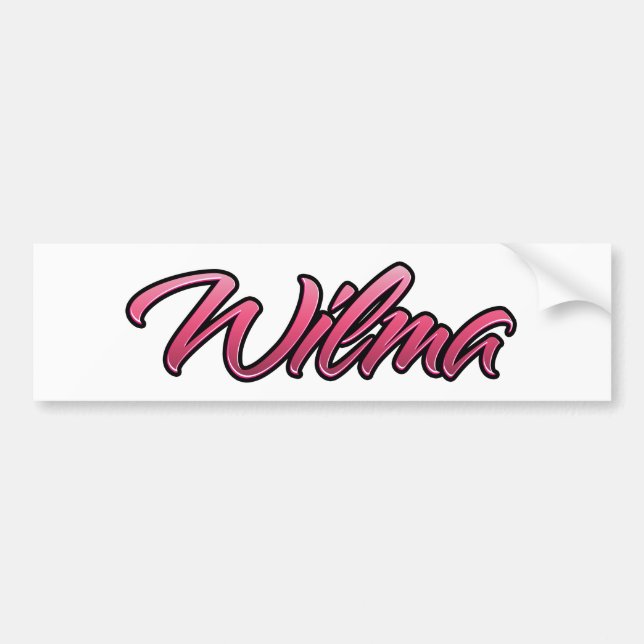 Wilma décoloré autocollant sticker rose (Devant)