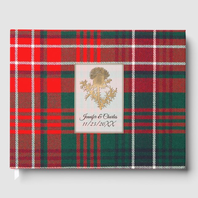 Wilson Plaid Thistle Mariage livre d'hôtes (Recto)