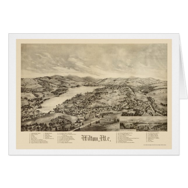 Wilton, JE carte panoramique - 1895 (Devant horizontal)