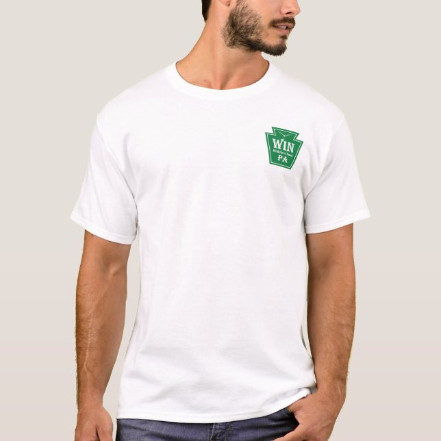 WIN Logo T-shirt w/ QR code on back (Devant)