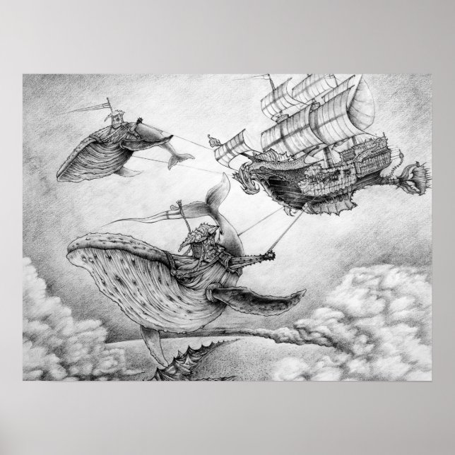 « Wind Whales » Poster (Devant)