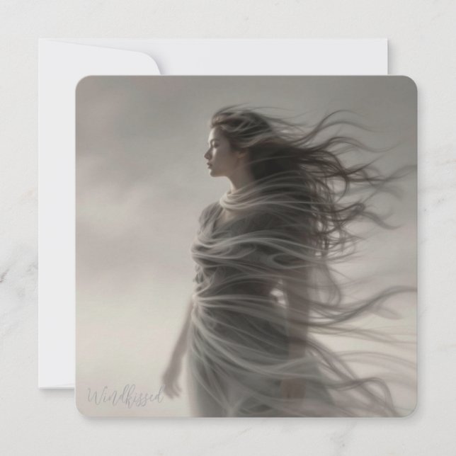 Windkissed - AI Fantasy Digital Art Print (Devant)