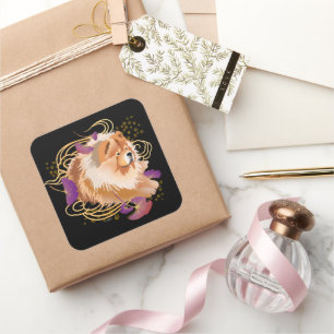 WINDSONG - Chow carré stickers