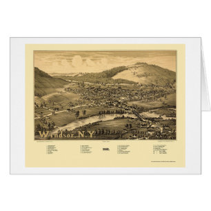 Windsor, carte panoramique de NY - 1887