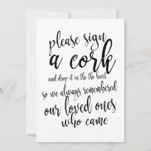 Wine Cork Guest Book Signe Mariage abordable