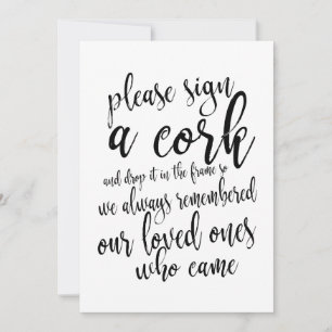 Wine Cork Guest Book Signe Mariage abordable