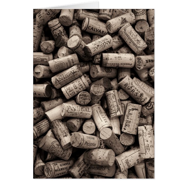 Wine Cork Humor Greeting Card (Devant)
