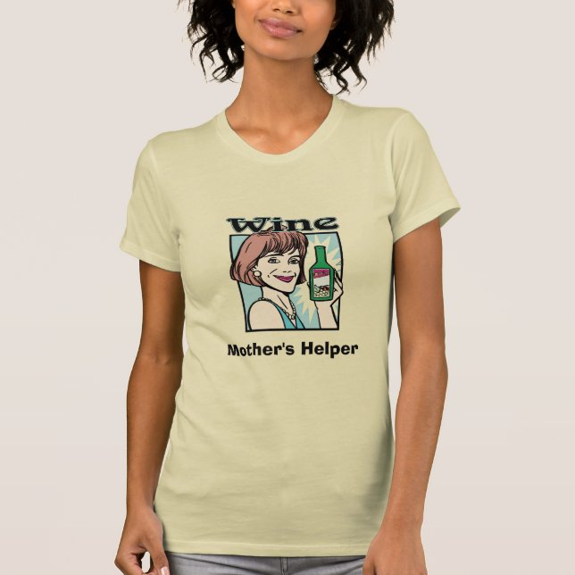 Wine Mother's Helper, modifier le texte, T-Shirts (Devant)