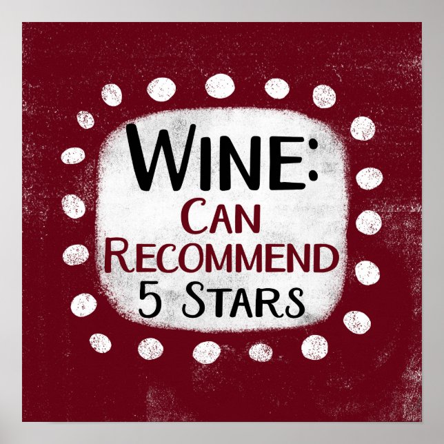 Wine Review 5 Etoiles Poster Wall Art (Devant)