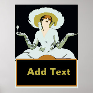 Wine Woman & Ajouter Texte Ici Poster