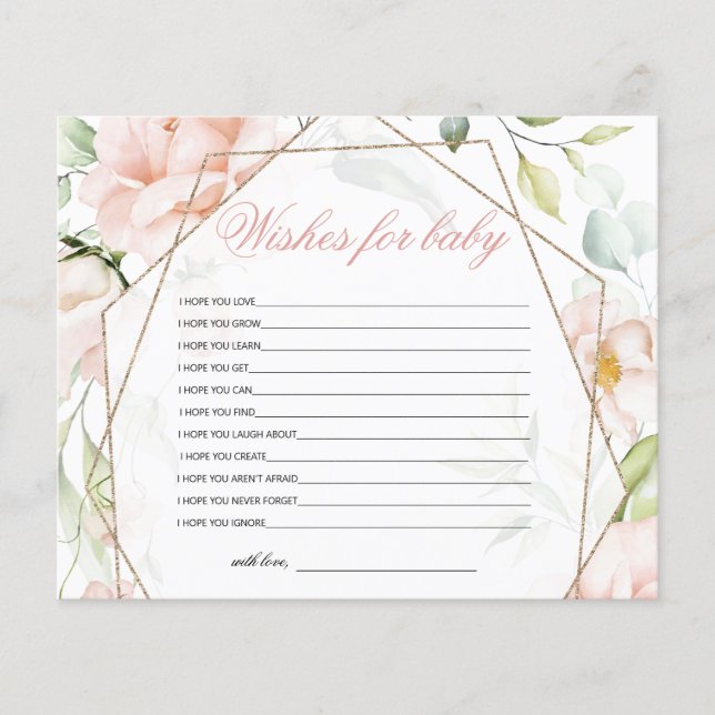 Wings For Baby Elephant Blush Baby shower Jeu (Devant)