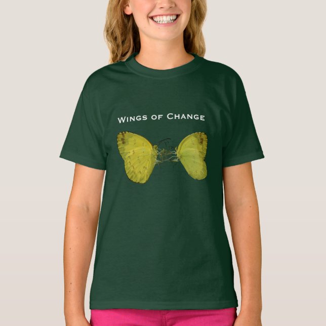 Wings of Change | T-shirt graphique papillon pour  (Devant)