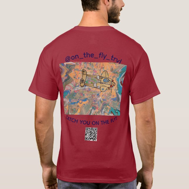 Wings of Gold Maroon T-Shirt Mens (Dos)