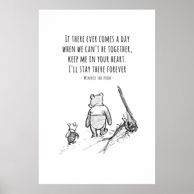 Winnie l'Ourson et Porcinet Citation Impression Nu (Devant)