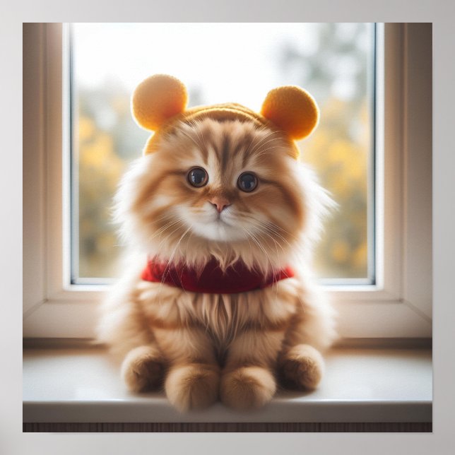 Winnie l'Pooh Cat V7 Poster (Devant)
